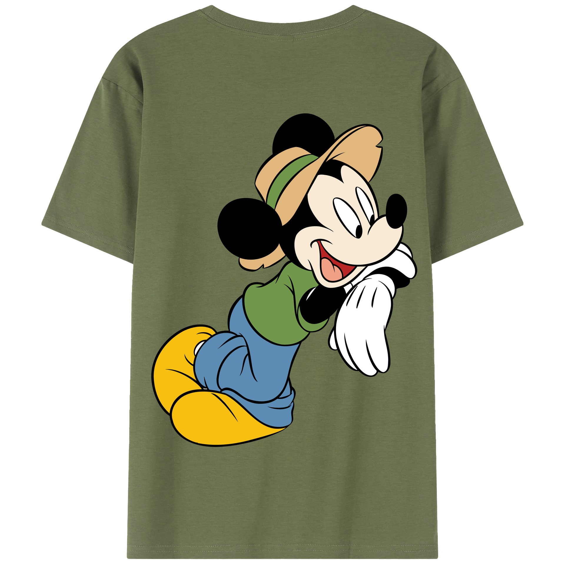 （画像用） ミッキーマウス Mickey Mouse 綿100％半袖Tシャツ（背面プリント）
